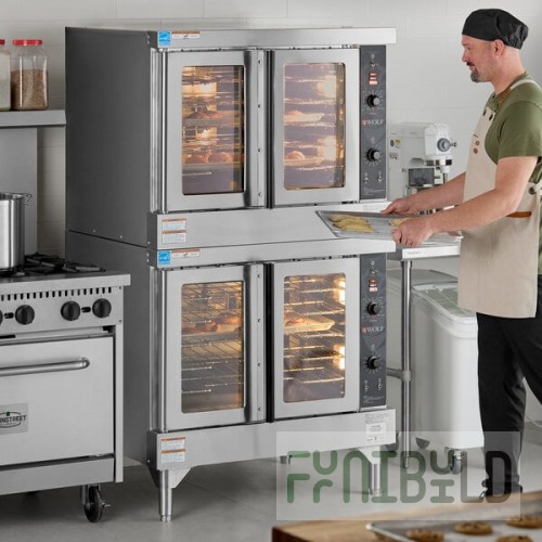 Wolf by Vulcan WC44GD-11D3 Double Deck Full Size Natural Gas Convection Oven - 100,000 BTU