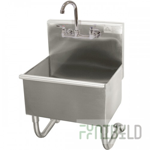Advance Tabco WSS-16-25-F 16-Gauge Stainless Steel Service Sink with 12