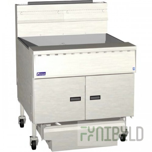 Pitco® SGM24-D MegaFry Liquid Propane 140-150 lb. Floor Fryer with Digital Controls - 165,000 BTU