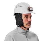 Ergodyne N-Ferno 6840 Black 2-Layer Chin-Length Winter Hard Hat Liner with Fleece Lining 16840