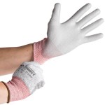 Cordova Machinist Salt and Pepper HPPE/Glass Fiber Cut Resistant Gloves with Gray Polyurethane Palm Coating - Large
