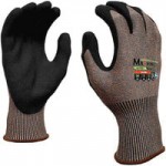 Cordova Machinist Salt and Pepper HPPE/Glass Fiber Cut Resistant Gloves with Gray Polyurethane Palm Coating - Large