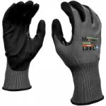 Cordova Machinist Salt and Pepper HPPE/Glass Fiber Cut Resistant Gloves with Gray Polyurethane Palm Coating - Large