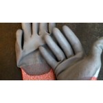 Cordova Machinist Salt and Pepper HPPE/Glass Fiber Cut Resistant Gloves with Gray Polyurethane Palm Coating - Large