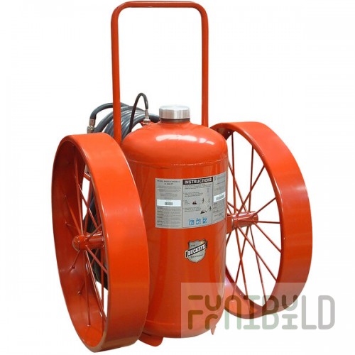 Buckeye 300 lb. Purple K Fire Extinguisher - Rechargeable Untagged Regulated Pressure - UL Rating 320-B:C - Steel Wheels with Rubber Treads