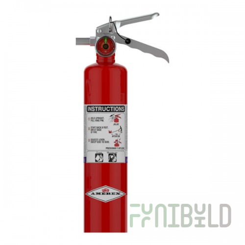 Amerex 377 2.5 lb. Purple K Dry Chemical Fire Extinguisher with Nozzle 27541 - UL Rating 10B:C