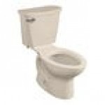 American Standard Cadet PRO 215CA104.021 Bone Vitreous China Floor-Mount Standard Height Elongated Toilet with High-Efficiency Tank - 1.28 GPF
