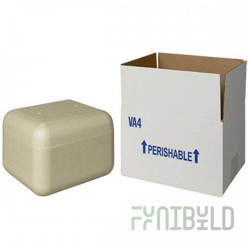 Insulated Shipping Box with Biodegradable Cooler 7 5/8