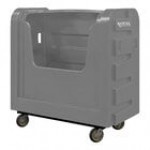 Royal Basket Trucks 36 Cu. Ft. Gray Bulk Poly Truck with Steel Base and 2 Rigid / 2 Swivel Swivel Casters R36-GRX-BFC-6UNN