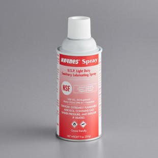 Haynes 50 9 oz. Light-Duty Sanitary Oil Spray - 6/Case Haynes 50 9 oz. Light-Duty Sanitary Oil Spray - 6/Case
