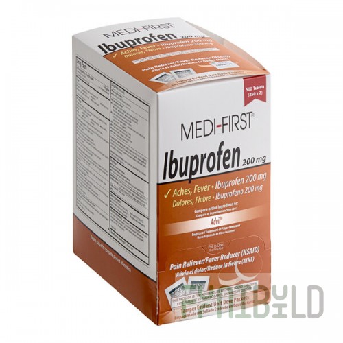 Medi-First 80813 Ibuprofen Tablets - 500/Box