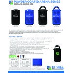 Ex-Cell Kaiser Arena 51 Series ARENA-51 T 51 Gallon Black Steel Customizable Outdoor Trash Receptacle with Dome Top