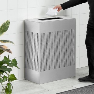 Rubbermaid® FGSR18SSPL Silhouettes Stainless Steel Designer Rectangular Trash Can - 22.5 Gallon Rubbermaid® FGSR18SSPL Silhouettes Stainless Steel Designer Rectangular Trash Can - 22.5 Gallon