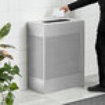 Rubbermaid® FGSR18SSPL Silhouettes Stainless Steel Designer Rectangular Trash Can - 22.5 Gallon