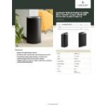 Lancaster Table & Seating 15 Gallon Black Powder-Coated Metal Half Round Decorative Trash Can Lancaster Table & Seating 15 Gallon Black Powder-Coated Metal Half Round Decorative Trash Can