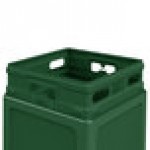 Commercial Zone 732153 PolyTec 42 Gallon Square Forest Green Trash Can