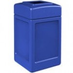 Commercial Zone 732153 PolyTec 42 Gallon Square Forest Green Trash Can