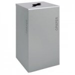 Ex-Cell Kaiser RC-KDHR-PL BT-WHT Black Tie Kaleidoscope White Gloss Half Round 8 Gallon Plastic Receptacle