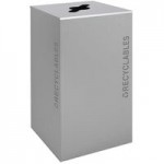 Ex-Cell Kaiser RC-KDHR-PL BT-WHT Black Tie Kaleidoscope White Gloss Half Round 8 Gallon Plastic Receptacle