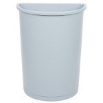 Rubbermaid® FG352000GRAY Untouchable 21 Gallon Gray Half Round Trash Can