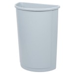 Rubbermaid® FG352000GRAY Untouchable 21 Gallon Gray Half Round Trash Can