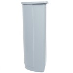 Rubbermaid® FG352000GRAY Untouchable 21 Gallon Gray Half Round Trash Can