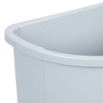 Rubbermaid® FG352000GRAY Untouchable 21 Gallon Gray Half Round Trash Can