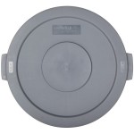 Carlisle 84102123 Bronco 20 Gallon Gray Flat Round Trash Can Lid