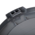 Carlisle 84102123 Bronco 20 Gallon Gray Flat Round Trash Can Lid