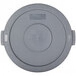 Carlisle 84102123 Bronco 20 Gallon Gray Flat Round Trash Can Lid