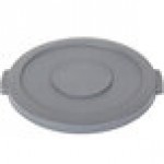 Carlisle 84102123 Bronco 20 Gallon Gray Flat Round Trash Can Lid