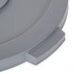 Carlisle 84102123 Bronco 20 Gallon Gray Flat Round Trash Can Lid