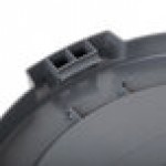 Carlisle 84102123 Bronco 20 Gallon Gray Flat Round Trash Can Lid