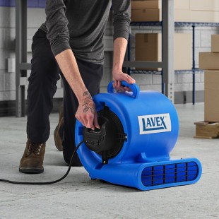 Lavex 3-Speed Commercial Air Mover with GFCI Power Outlets - 1 hp, 1,500 CFM