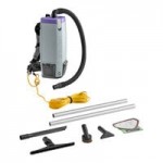 ProTeam 107745 Super Coach Pro 10 Qt. Backpack Vacuum with 107628 Telescoping Wand and 107016 Xover Floor Tool - 120V