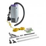 ProTeam 107745 Super Coach Pro 10 Qt. Backpack Vacuum with 107628 Telescoping Wand and 107016 Xover Floor Tool - 120V