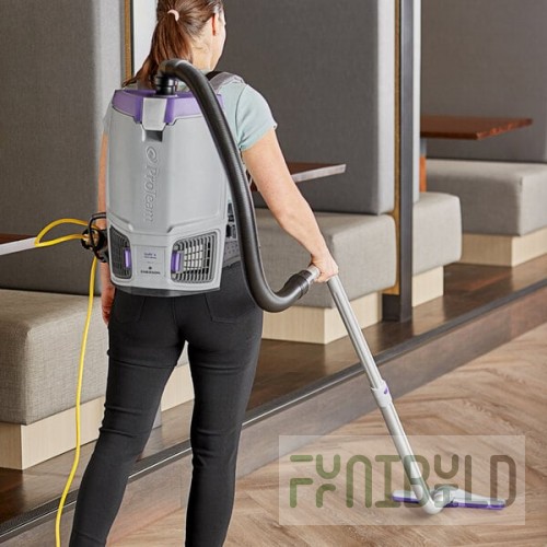ProTeam GoFit® 6 107696 6 Qt. Backpack Vacuum with 107100 Xover Multi-Surface Telescoping Wand Kit - 120V