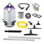 ProTeam GoFit® 6 107696 6 Qt. Backpack Vacuum with 107100 Xover Multi-Surface Telescoping Wand Kit - 120V ProTeam GoFit® 6 107696 6 Qt. Backpack Vacuum with 107100 Xover Multi-Surface Telescoping Wand Kit - 120V