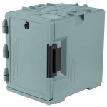 Cambro UPCS400401 Ultra Pan Carrier® S-Series Slate Blue Front Loading Insulated Food Pan Carrier with Menu Clip / Pocket - Holds 6 Pans Cambro UPCS400401 Ultra Pan Carrier® S-Series Slate Blue Front Loading Insulated Food Pan Carrier with Menu Clip / Pocket - Holds 6 Pans