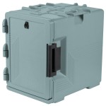 Cambro UPCS400401 Ultra Pan Carrier® S-Series Slate Blue Front Loading Insulated Food Pan Carrier with Menu Clip / Pocket - Holds 6 Pans Cambro UPCS400401 Ultra Pan Carrier® S-Series Slate Blue Front Loading Insulated Food Pan Carrier with Menu Clip / Pocket - Holds 6 Pans