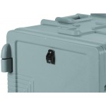 Cambro UPCS400401 Ultra Pan Carrier® S-Series Slate Blue Front Loading Insulated Food Pan Carrier with Menu Clip / Pocket - Holds 6 Pans Cambro UPCS400401 Ultra Pan Carrier® S-Series Slate Blue Front Loading Insulated Food Pan Carrier with Menu Clip / Pocket - Holds 6 Pans