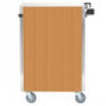 Lakeside 815LM 4 Shelf Medium Duty Stainless Steel Utility Cart with Enclosed Base and Light Maple Finish - 16 7/8 Lakeside 815LM 4 Shelf Medium Duty Stainless Steel Utility Cart with Enclosed Base and Light Maple Finish - 16 7/8