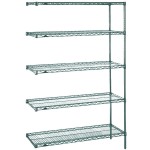 Metro 5AN517K3 Super Erecta Metroseal Green Adjustable Wire Stationary Add-On Shelving Unit - 24