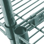 Metro 5AN517K3 Super Erecta Metroseal Green Adjustable Wire Stationary Add-On Shelving Unit - 24