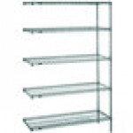 Metro 5AN517K3 Super Erecta Metroseal Green Adjustable Wire Stationary Add-On Shelving Unit - 24