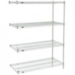 Metro 5AN517K3 Super Erecta Metroseal Green Adjustable Wire Stationary Add-On Shelving Unit - 24