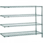 Metro 5AN517K3 Super Erecta Metroseal Green Adjustable Wire Stationary Add-On Shelving Unit - 24