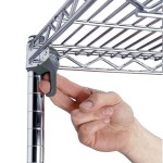 Metro 5A336EC Super Adjustable Chrome 5 Tier Mobile Shelving Unit with Polyurethane Casters - 18 Metro 5A336EC Super Adjustable Chrome 5 Tier Mobile Shelving Unit with Polyurethane Casters - 18