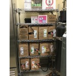 Metro 5A336EC Super Adjustable Chrome 5 Tier Mobile Shelving Unit with Polyurethane Casters - 18 Metro 5A336EC Super Adjustable Chrome 5 Tier Mobile Shelving Unit with Polyurethane Casters - 18