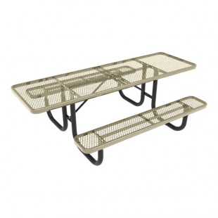 Ultra Site 8' Beige Extra Heavy-Duty Double-Sided ADA Rectangular Diamond Table 96
